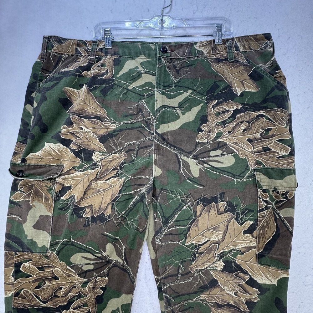 Vintage Y2K Commander Men's 2XL Waist 46-48 Hunting Camo Cargo Pants Adjustable - Picture 13 of 13